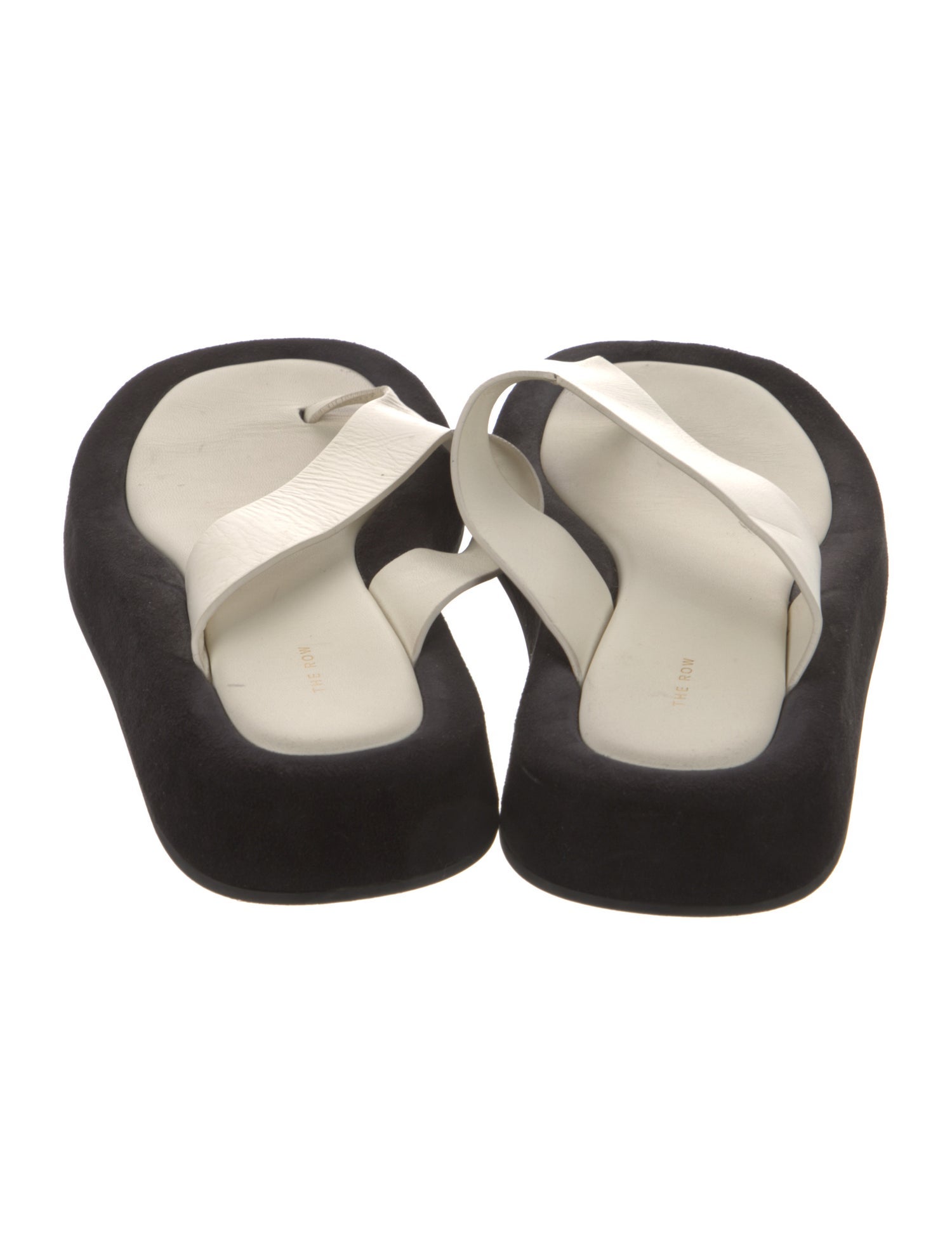 The Row Ginza Leather Flip Flops